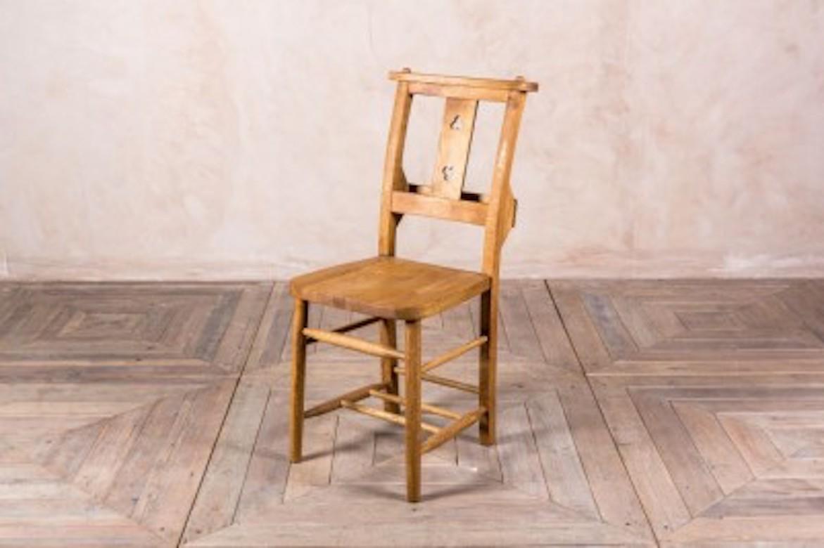 Solid Oak Chapel Chair Range, 20th Century For Sale 16