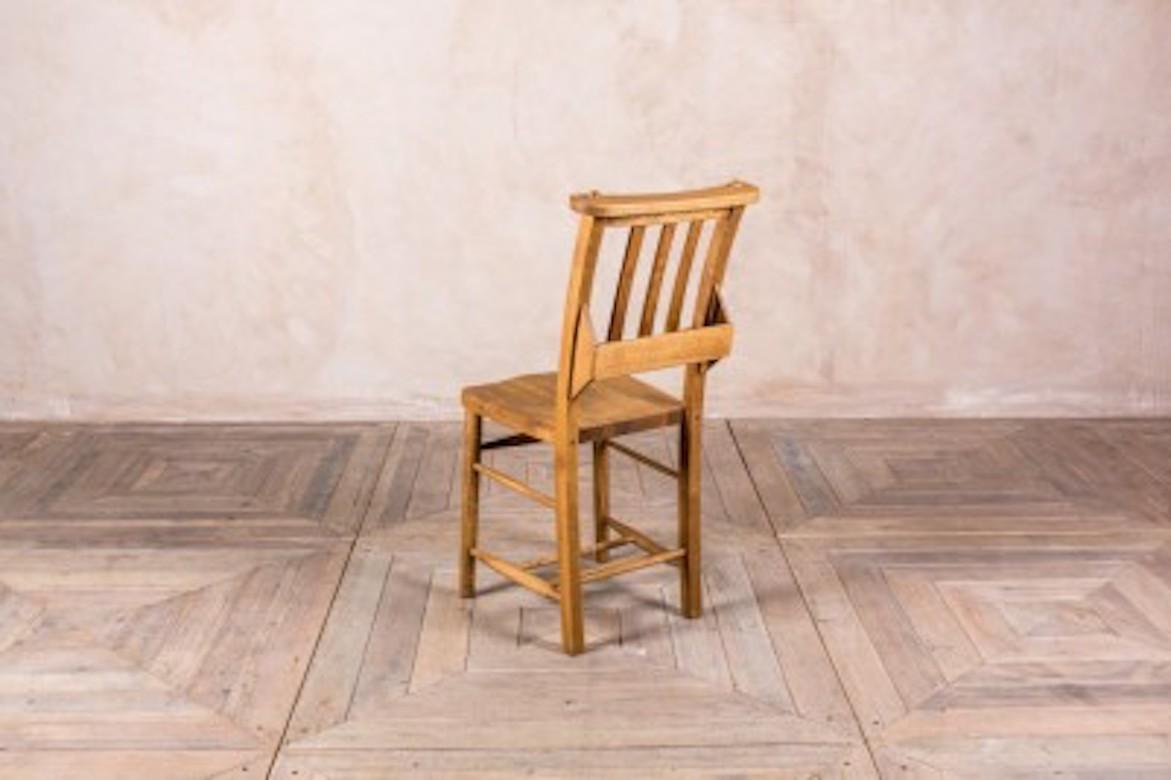 Solid Oak Chapel Chair Range, 20th Century In Excellent Condition For Sale In London, GB