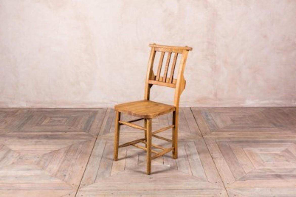 Solid Oak Chapel Chair Range, 20th Century For Sale 2