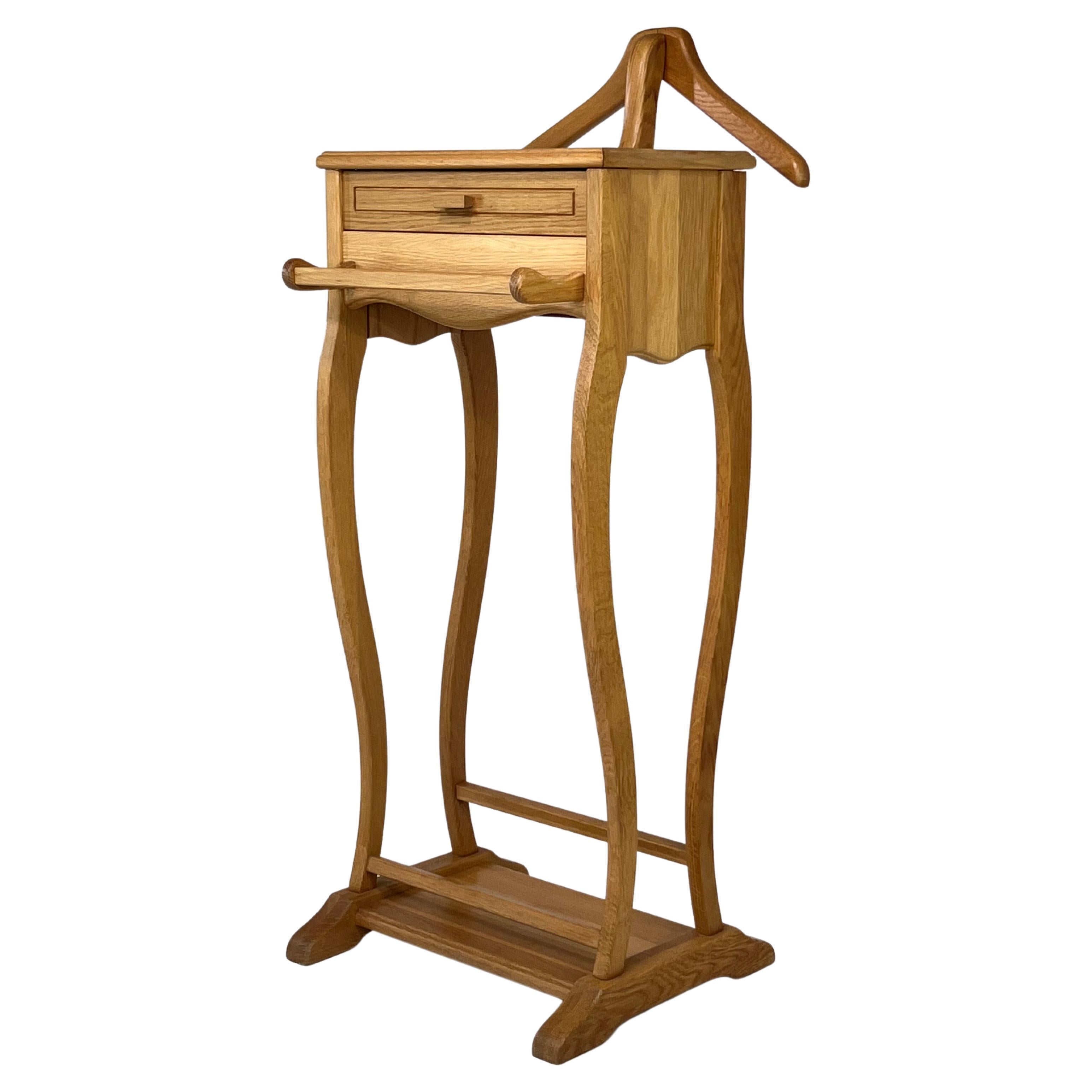 Solid Oak Clothes Valet For Sale