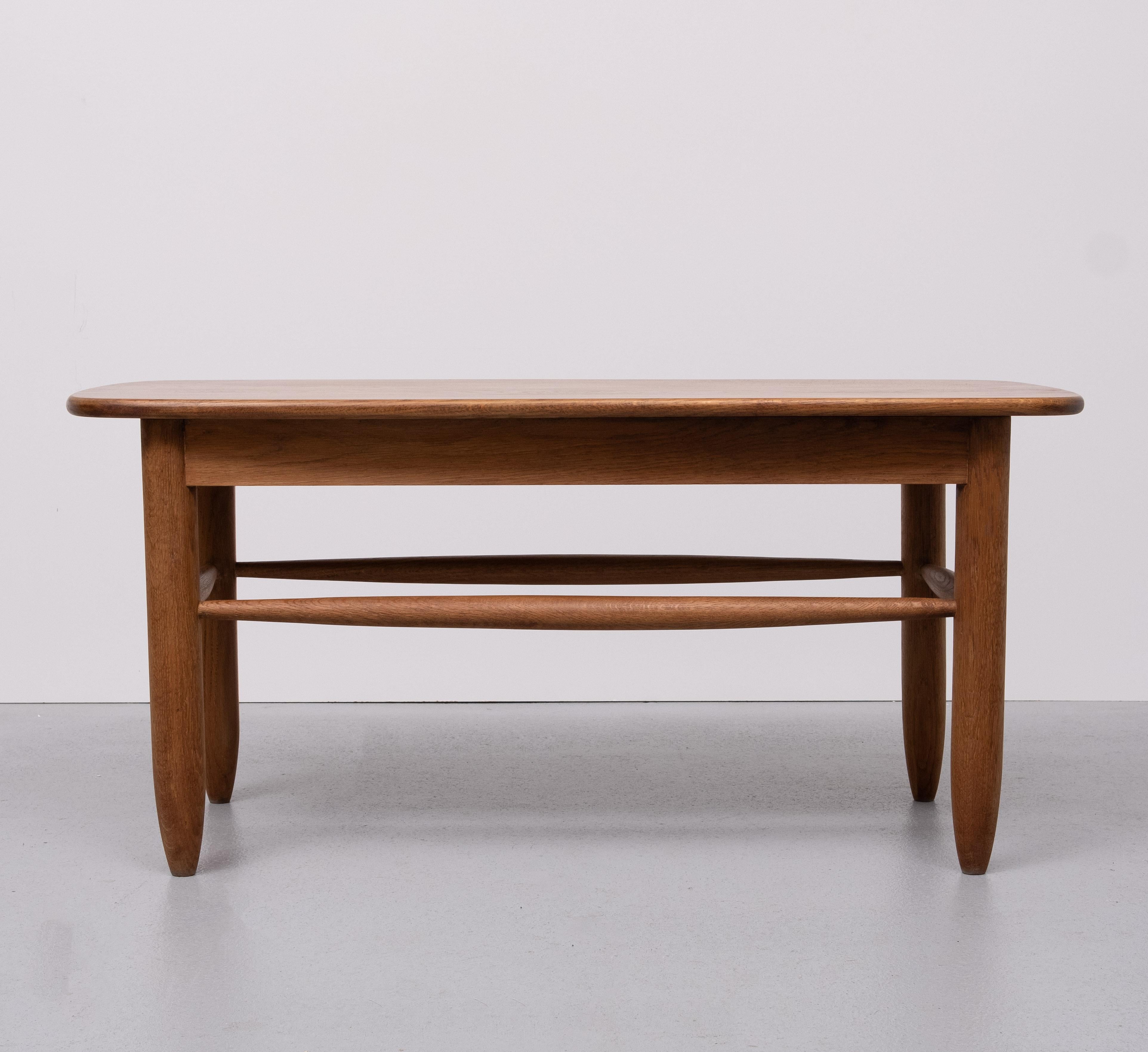 Mid-Century Modern Solid Oak Coffee table, 1950s For Sale