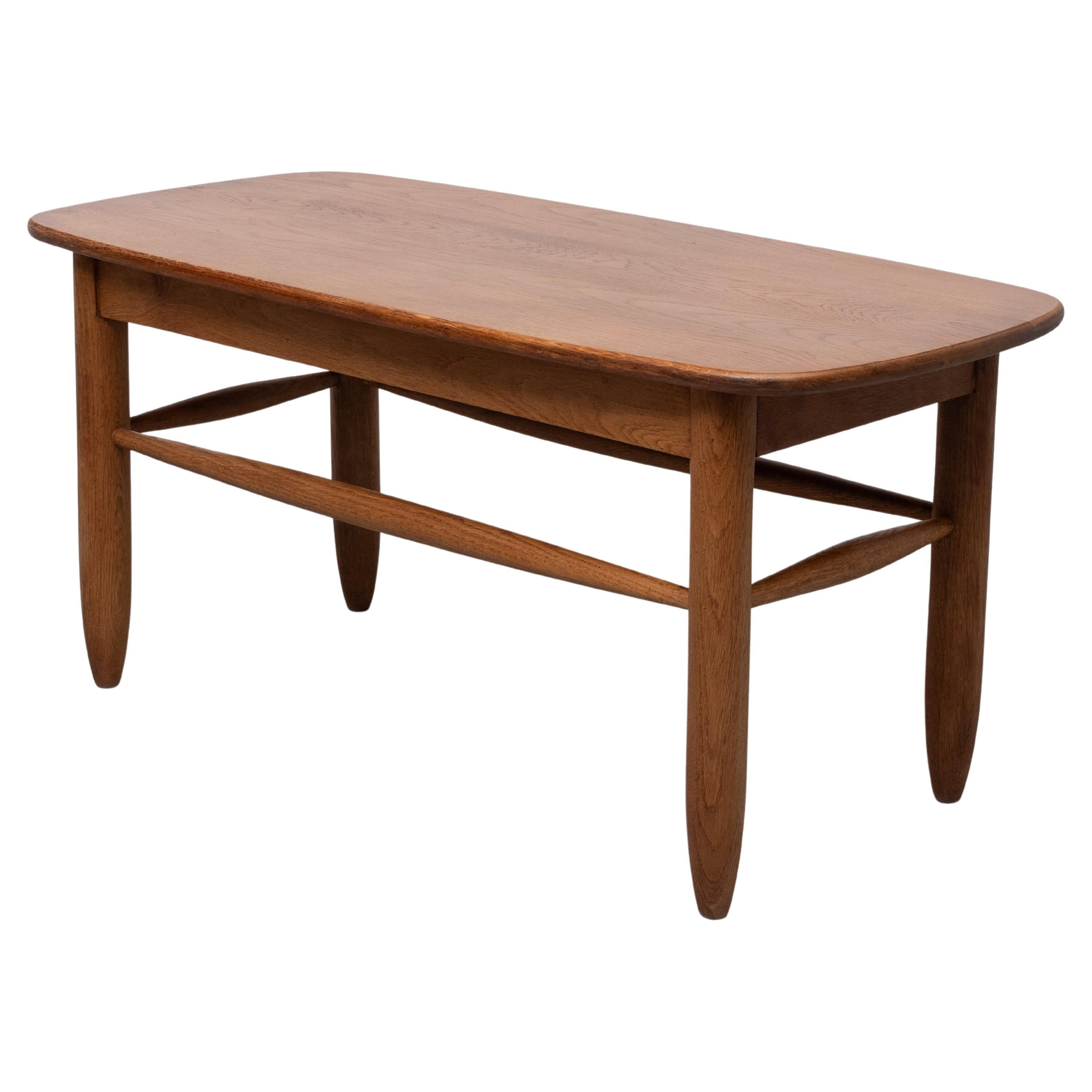 Solid Oak Coffee table attrib Charlotte Perriand 1950s