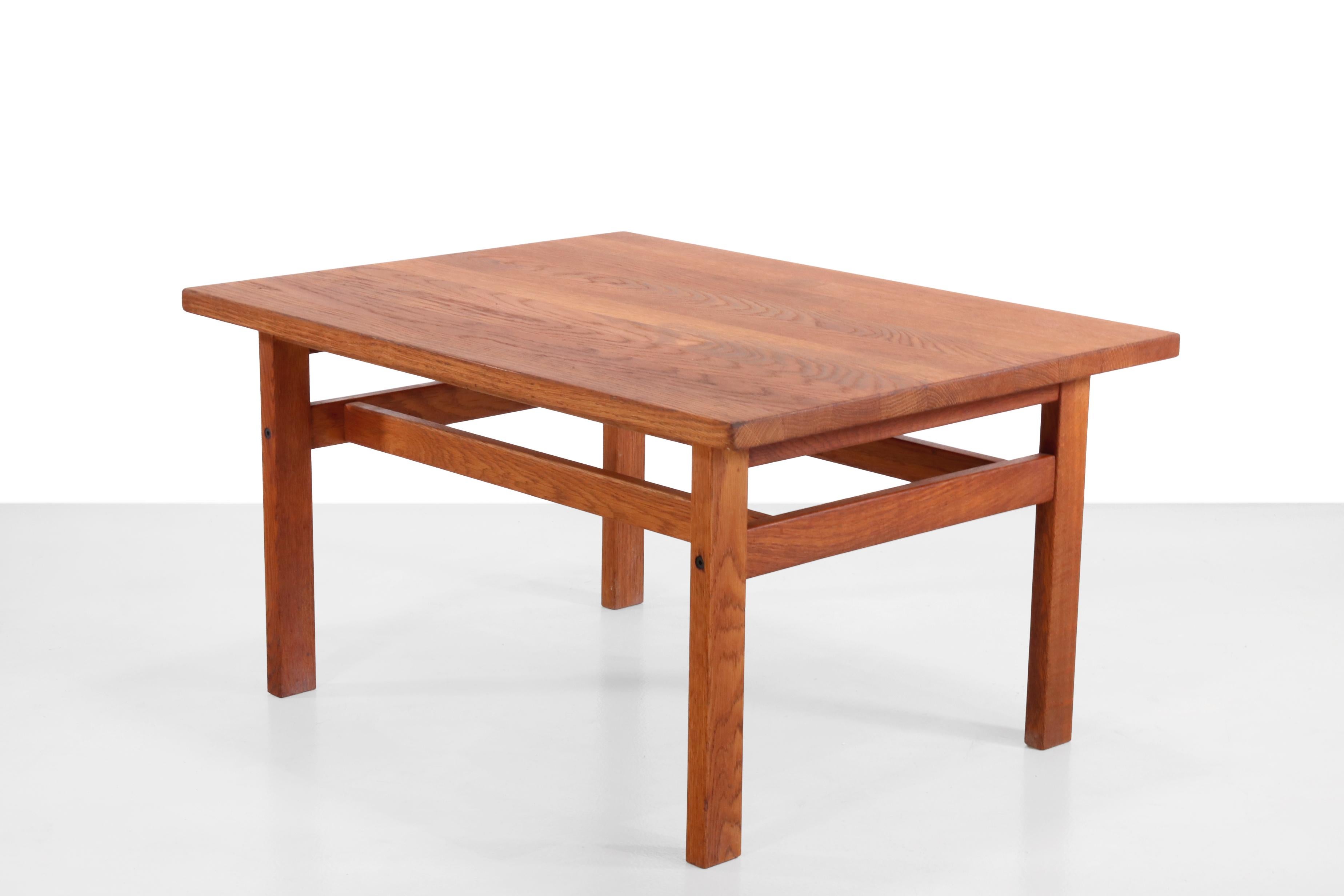 Scandinavian Modern Solid Oak Coffee Table or Sidetable by FDB Mobler Model No.240, 1950's Denmark For Sale