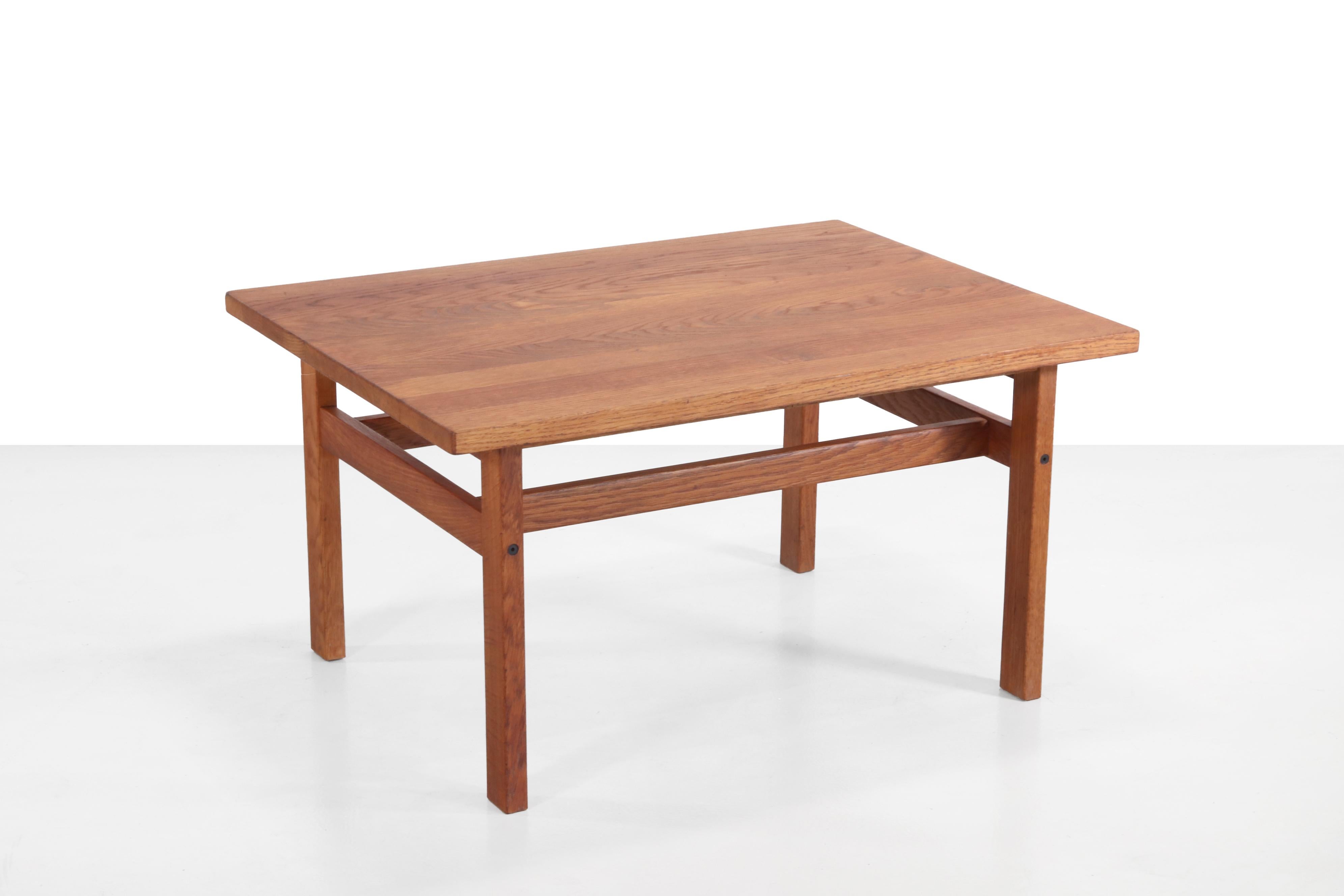 Danish Solid Oak Coffee Table or Sidetable by FDB Mobler Model No.240, 1950's Denmark For Sale