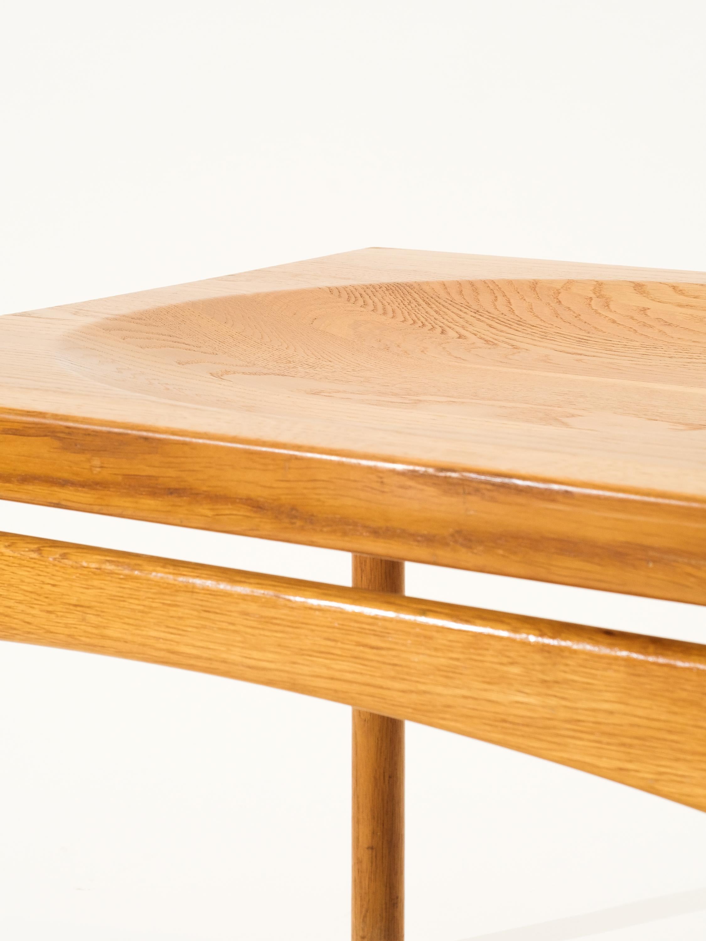 Solid Oak Coffee/Tray Table by Gunnar Myrstrand for Källemo, Sweden, 1960s For Sale 1
