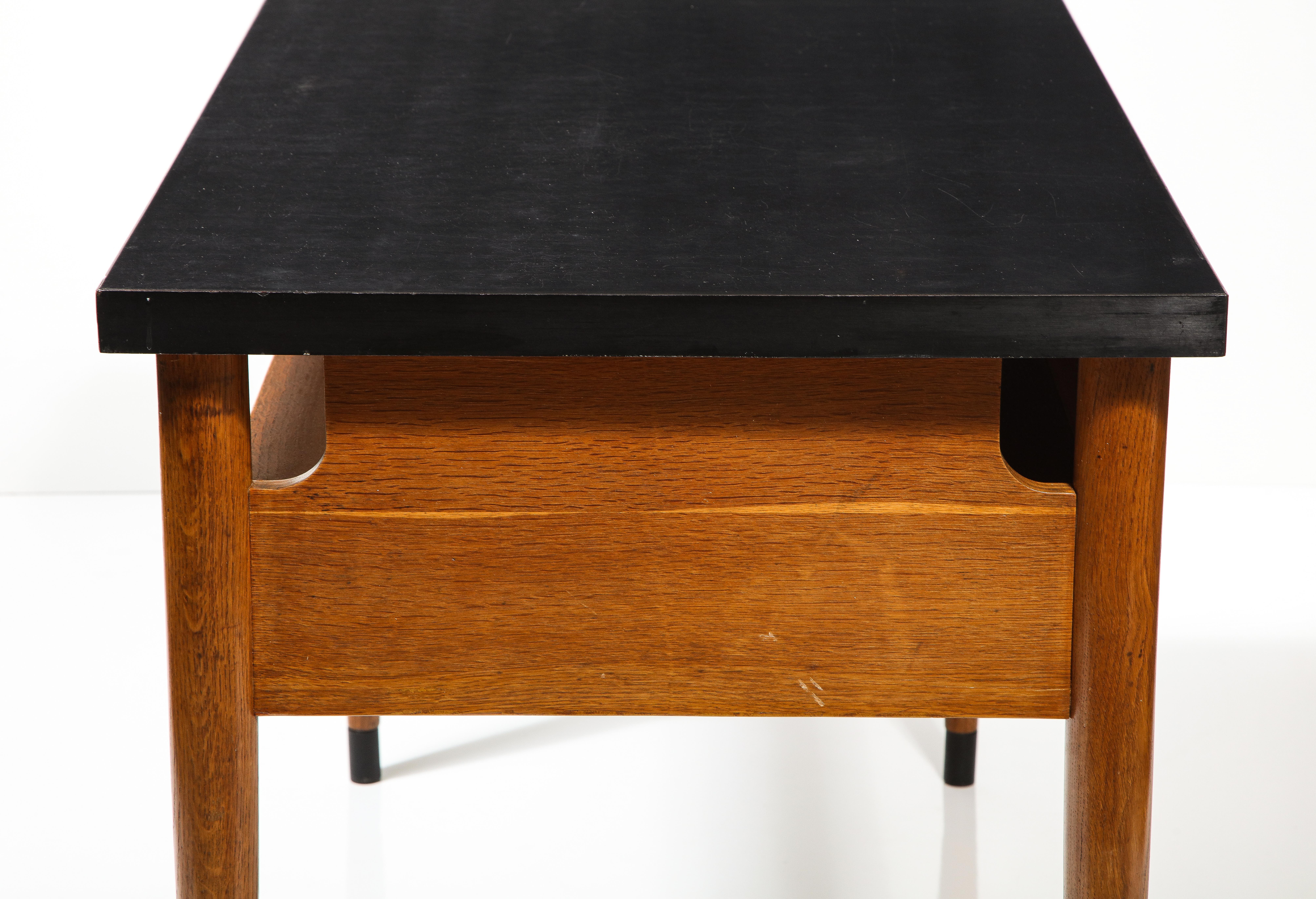 Solid Oak Desk by Raphael Raffel, France, c. 1955 For Sale 2