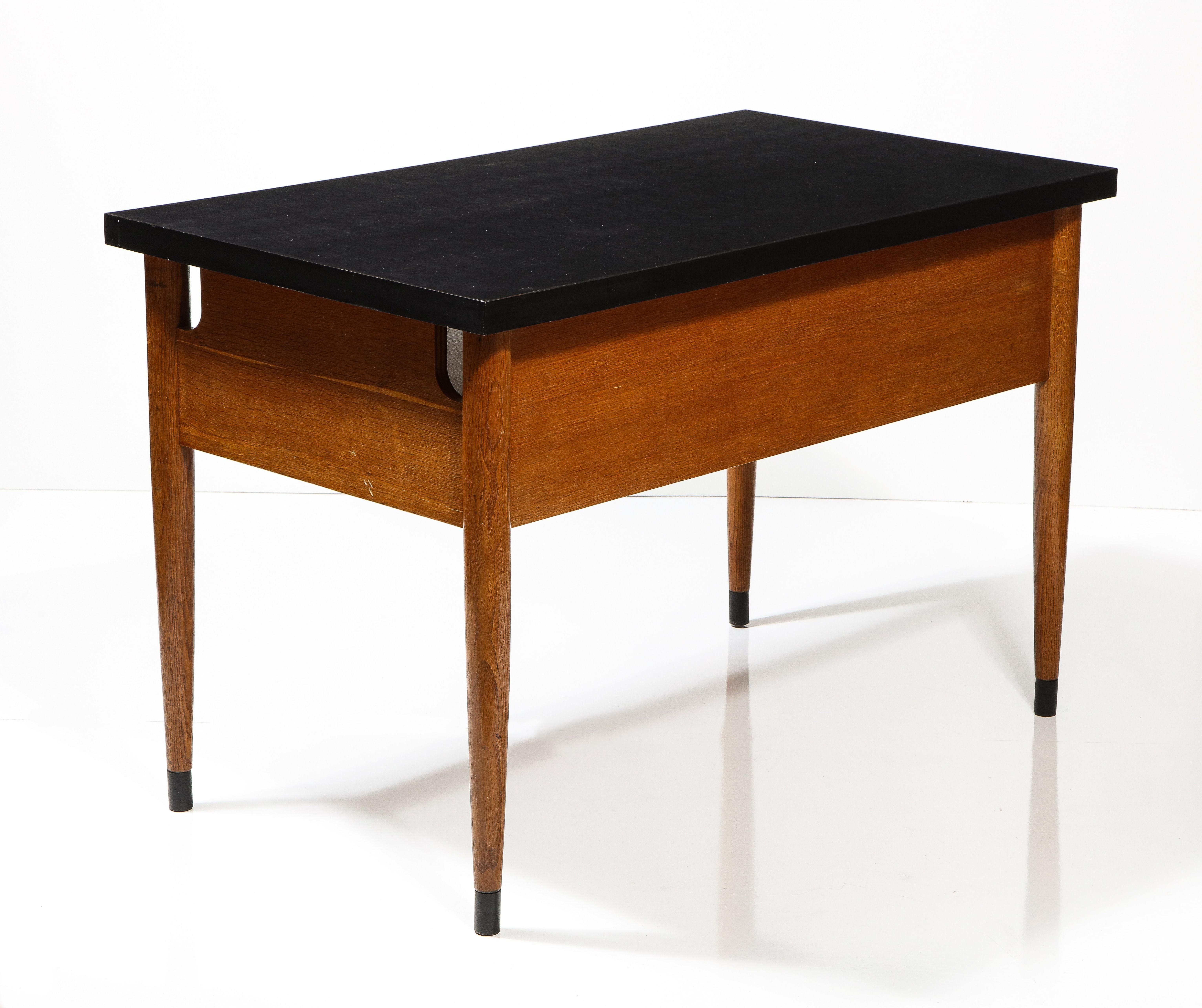 Solid Oak Desk by Raphael Raffel, France, c. 1955 For Sale 3