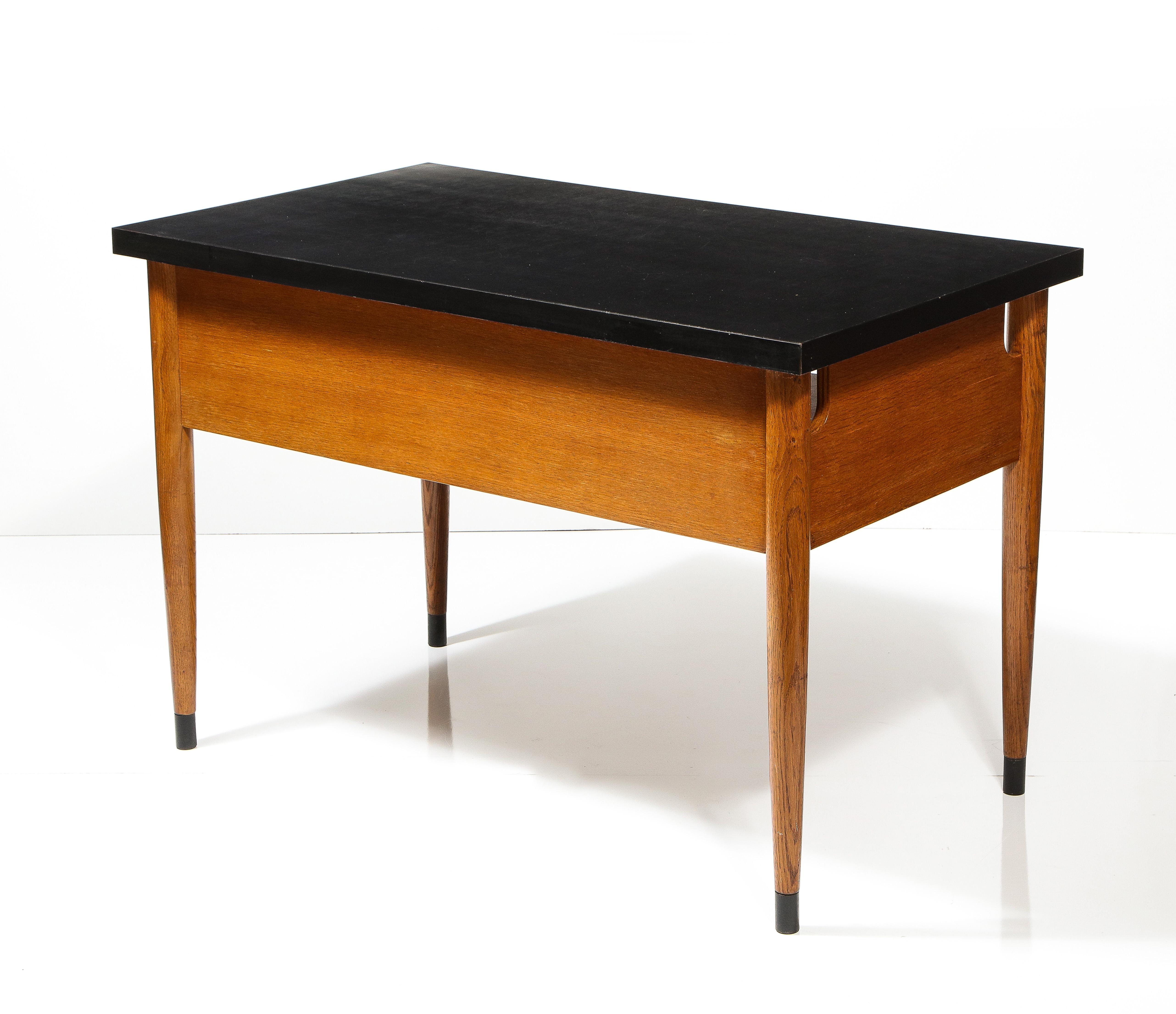 Solid Oak Desk by Raphael Raffel, France, c. 1955 For Sale 5