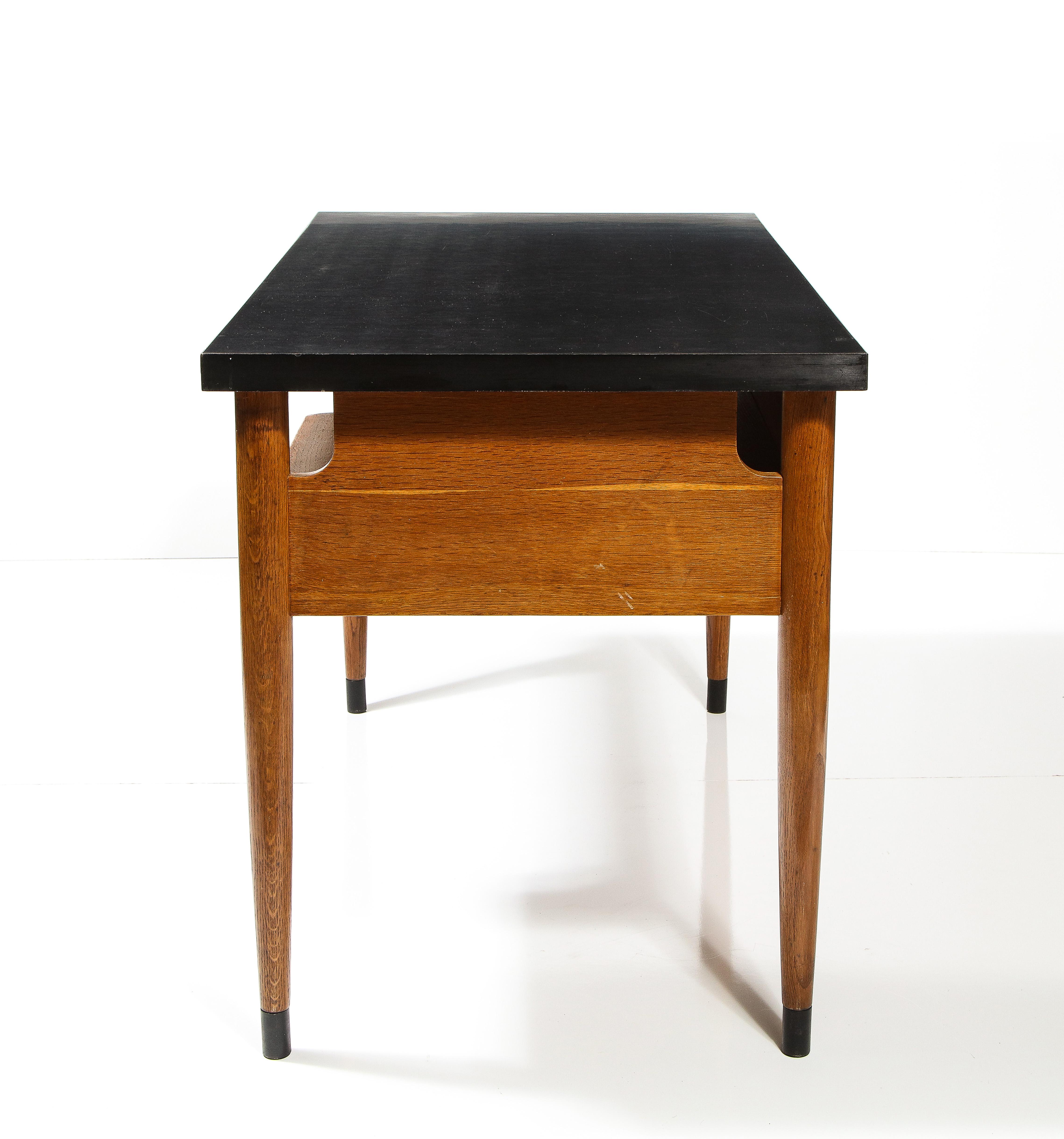 Solid Oak Desk by Raphael Raffel, France, c. 1955 For Sale 1