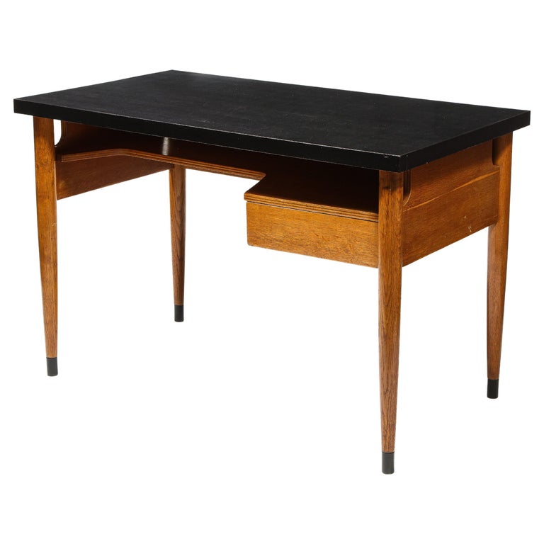 Solid Oak Desk by Raphael Raffel, France, c. 1955 For Sale