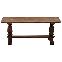 Mesa de comedor de roble macizo procedente de Francia, circa 1950