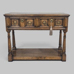 Solid Oak Dresser Base Sideboard of Small Proportions