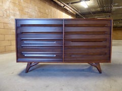 Solid Oak Eight-Drawer Chest Designed by Jack Van der Molen, circa 1950s