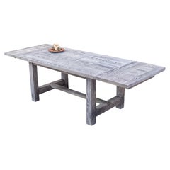 Solid Oak Extension Dining Table in Weathered Sandblasted