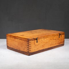Solid Oak Factory Tool Box c.1920-1930