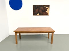 Solid oak farmhouse table, France, 1960s–1970s