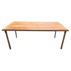 Solid oak folding farm table