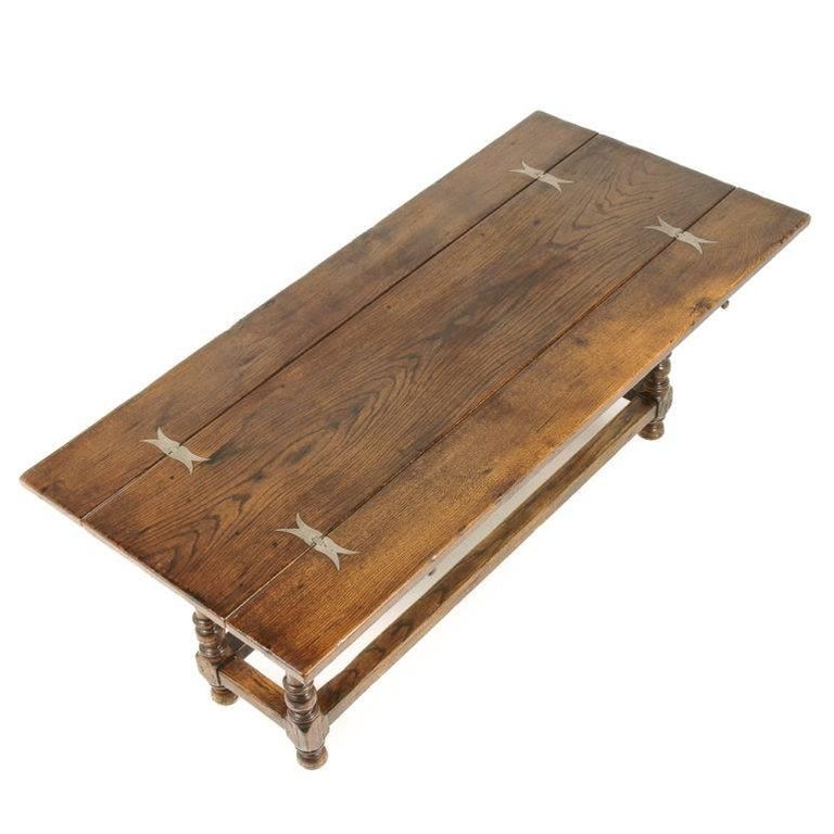 Solid Oak Folding Table at 1stdibs