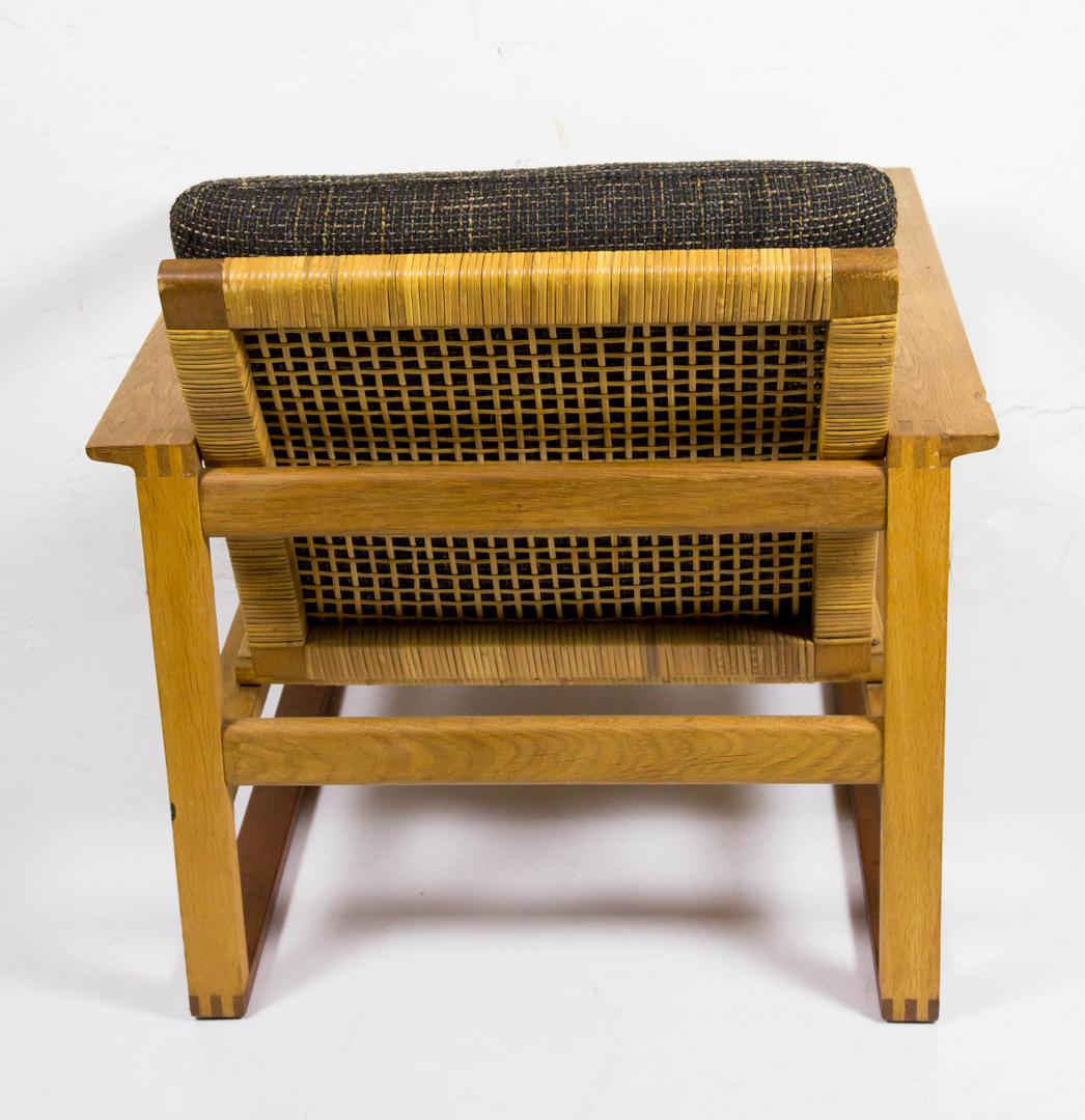 Mid-20th Century Solid Oak and Cane Garden Armchair by Børge Mogensen for Fredericia, 1960s