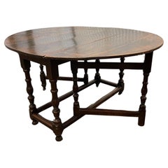 Used Solid Oak Gate-Leg Table Circa 1690