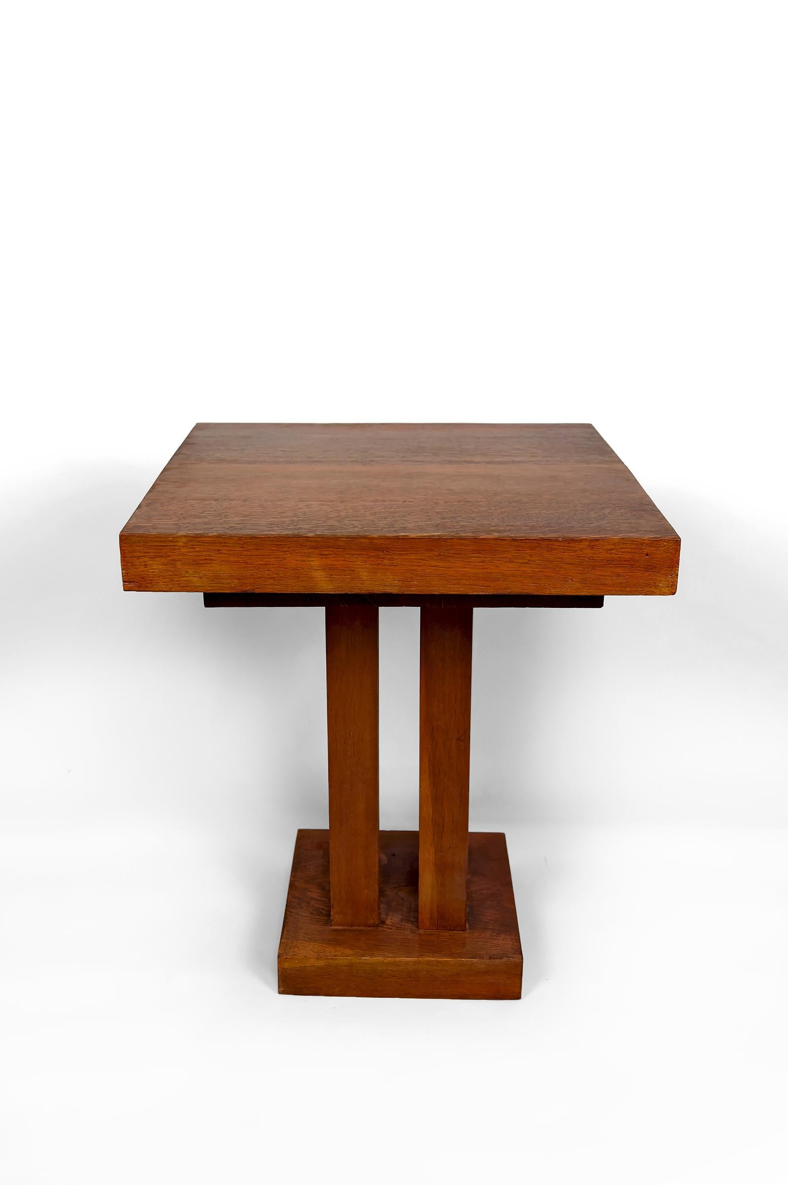 Francese Guéridon in quercia massiccia, Art Déco modernista, Francia, CIRCA 1930 in vendita