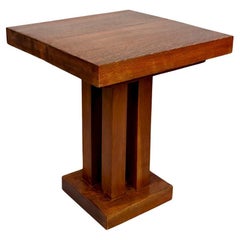 Guéridon en Oak massif, Art Déco Moderniste, France, Circa 1930