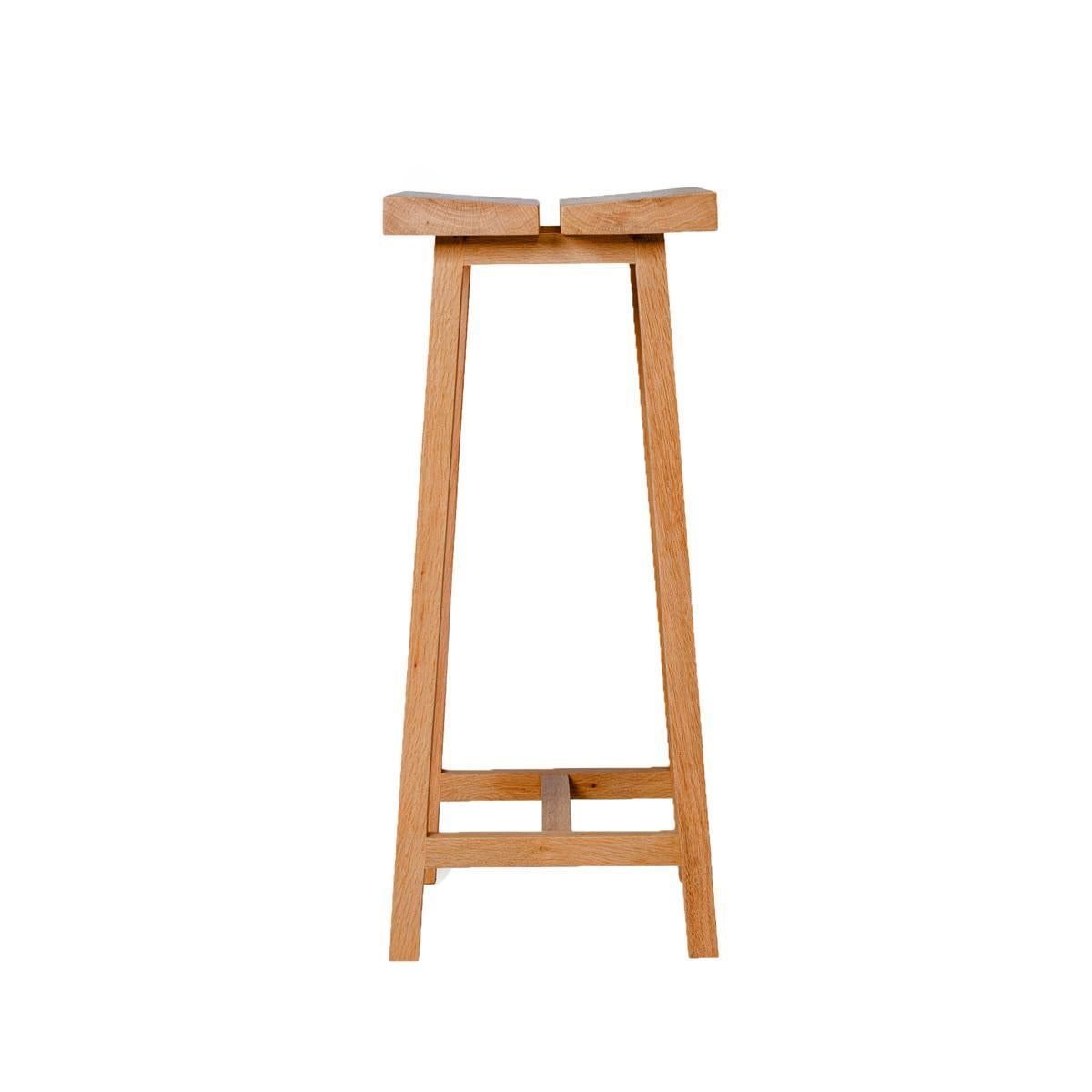 Modern Solid Oak High Bar Stool – PI For Sale