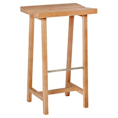 Tabouret de bar haut en chêne massif - PI