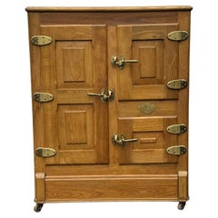 Solid Oak Icebox Made By Biltwell For Abraham & Strauss