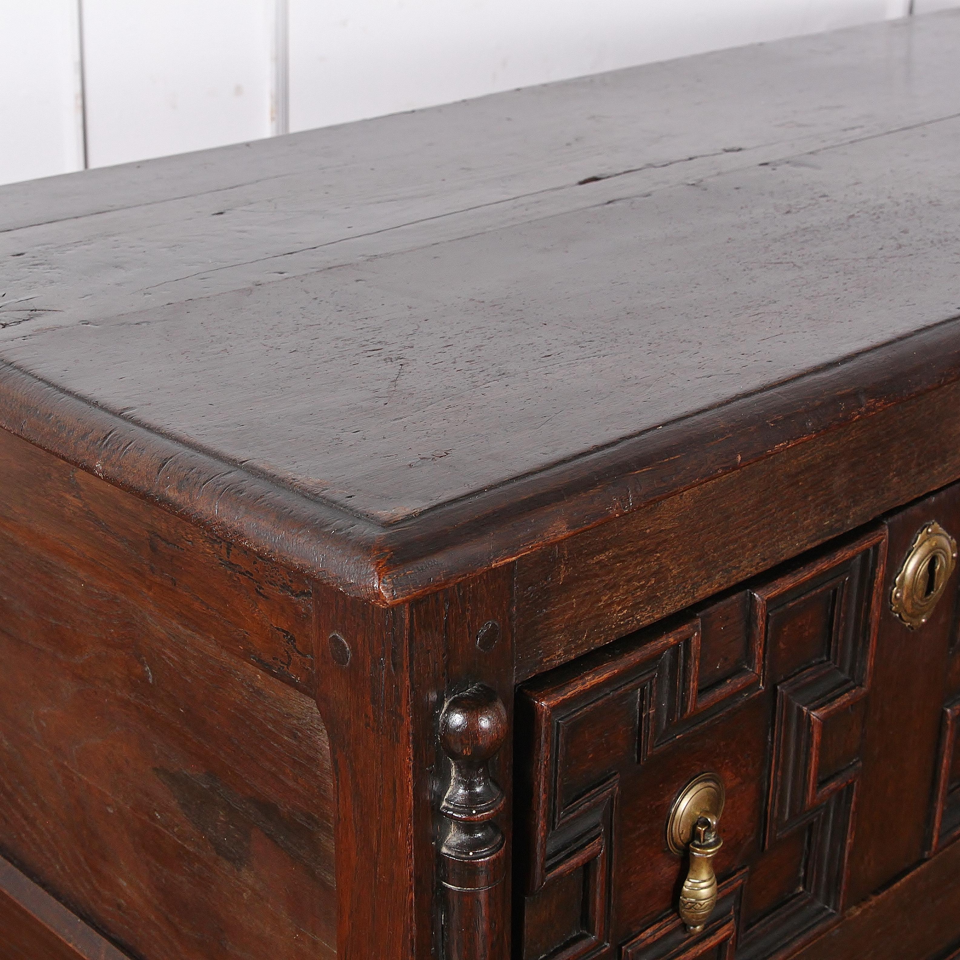 Late 19th Century Solid Oak Jacobean Style Dresser / Server