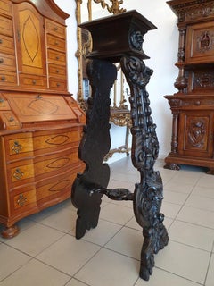 Solid Oak Late Renaissance Revival Gueridon 19th Century