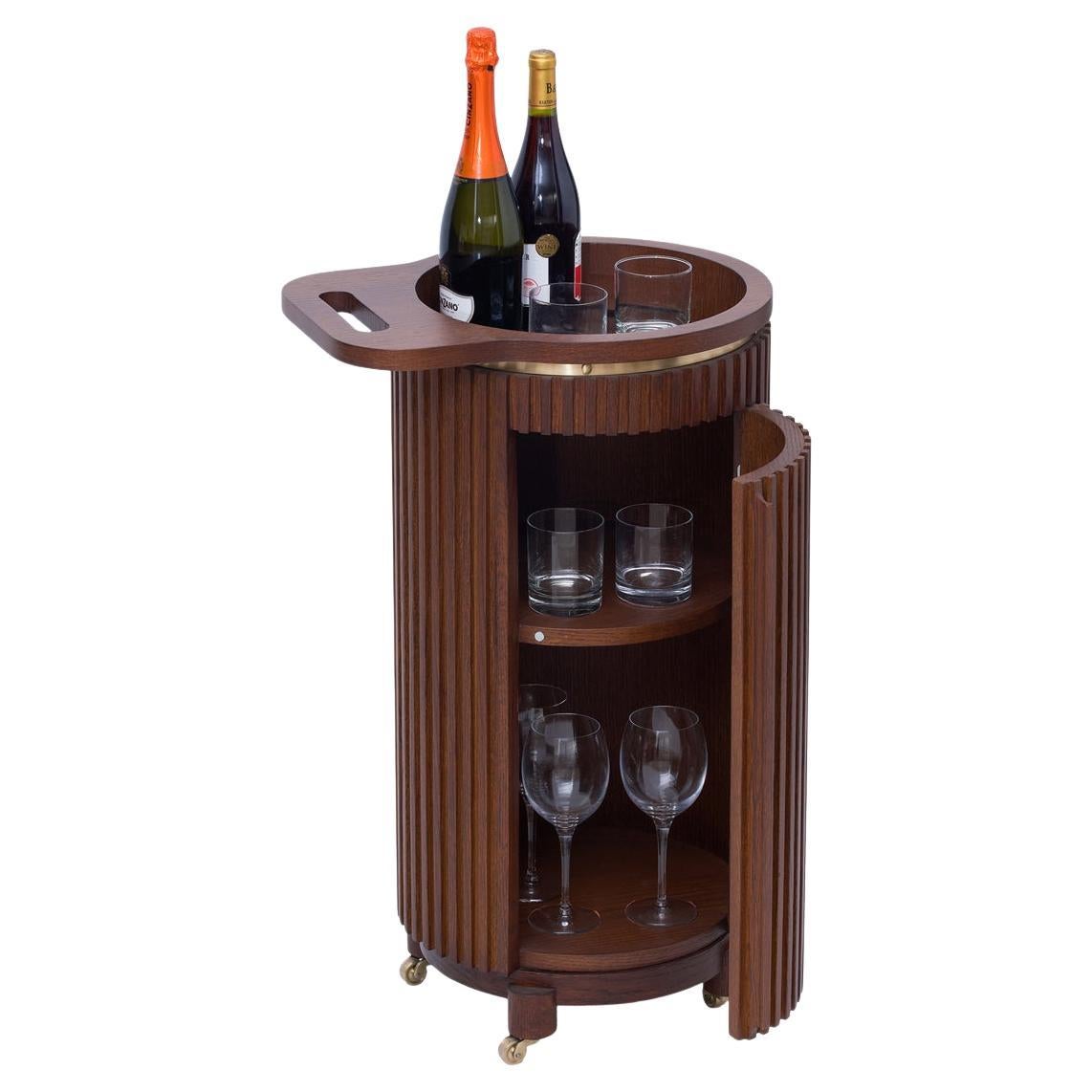 Armadio per liquori e bar in Oak massiccio - DOCIA CELLAR