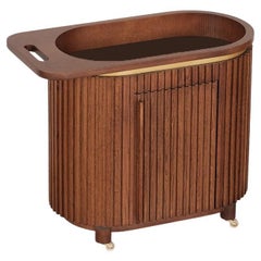Solid Oak Liquor / Oval Bar Cabinet – DOCIA CELLAR
