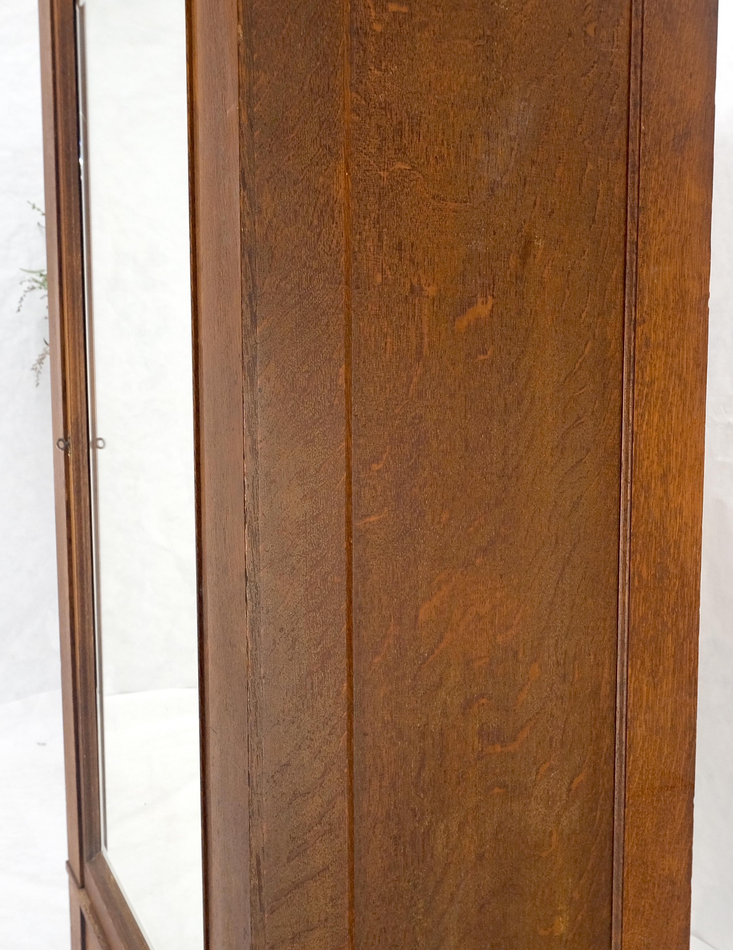 Massive EICHE Massive Arts & Craft Eine Tür Kleiderschrank Kleiderschrank Große abgeschrägten Spiegel im Angebot 4