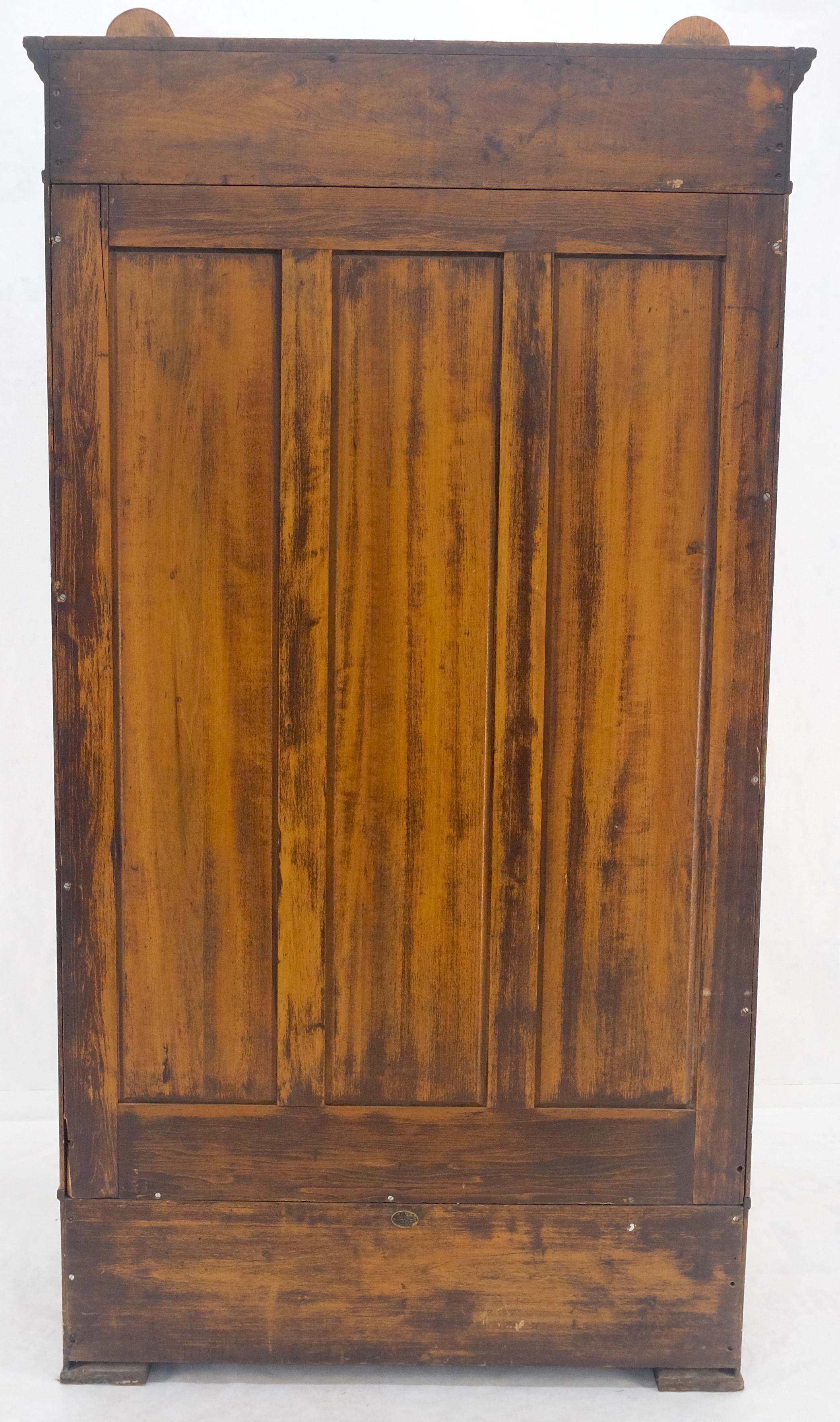 Massive EICHE Massive Arts & Craft Eine Tür Kleiderschrank Kleiderschrank Große abgeschrägten Spiegel im Angebot 6