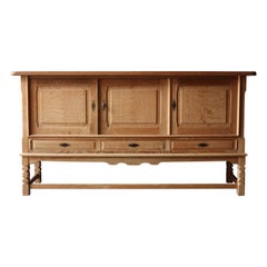 Solid Oak Mid Century Sideboard, Danish 1960s, Henning Kjaernulf