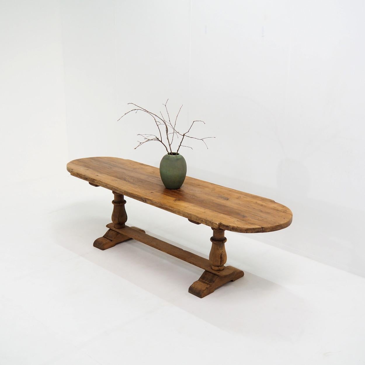 Late 19th Century Solid Oak Monastery or Refectory Table, circa 1900