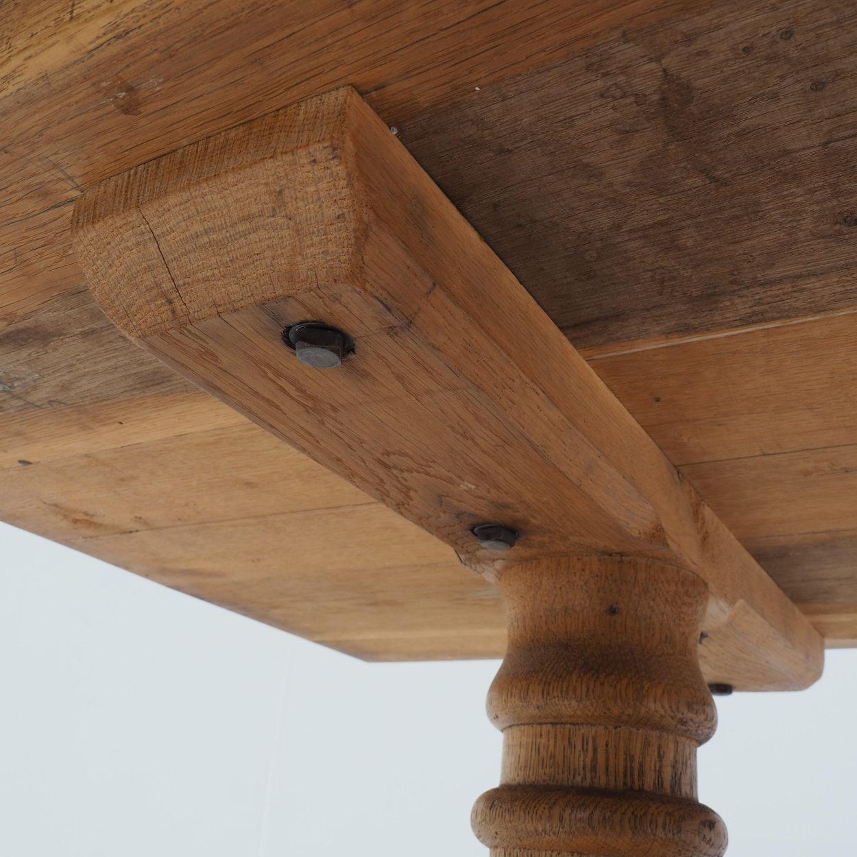 Solid Oak Monastery or Refectory Table, Circa 1940 4