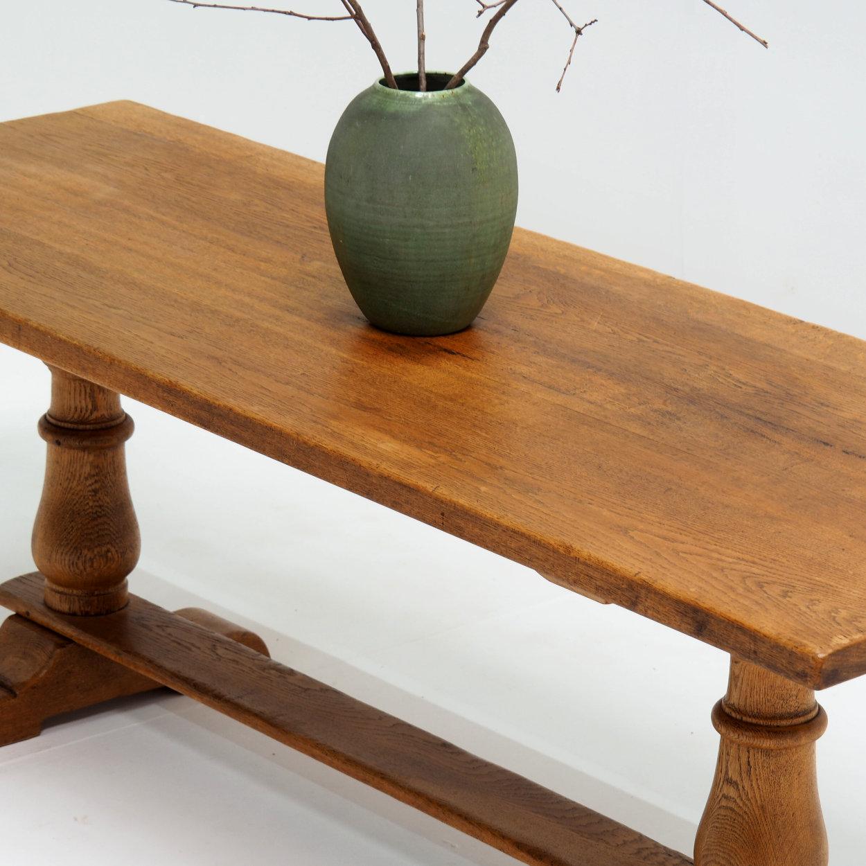 Solid Oak Monastery or Refectory Table, Circa 1940 1