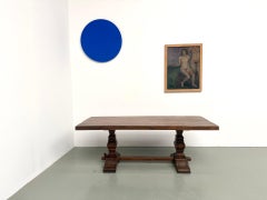 Solid oak monastery table, France, 1920s