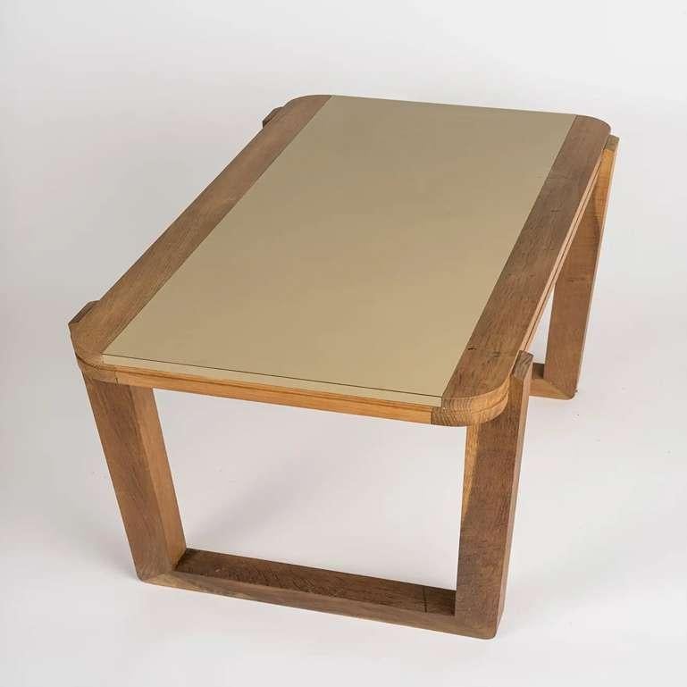 Late 20th Century Solid Oak Occasional or Bedside Table in the Style of Sornay, France, 1970s For Sale