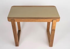 Solid Oak Occasional or Bedside Table in the Style of Sornay, France, 1970s