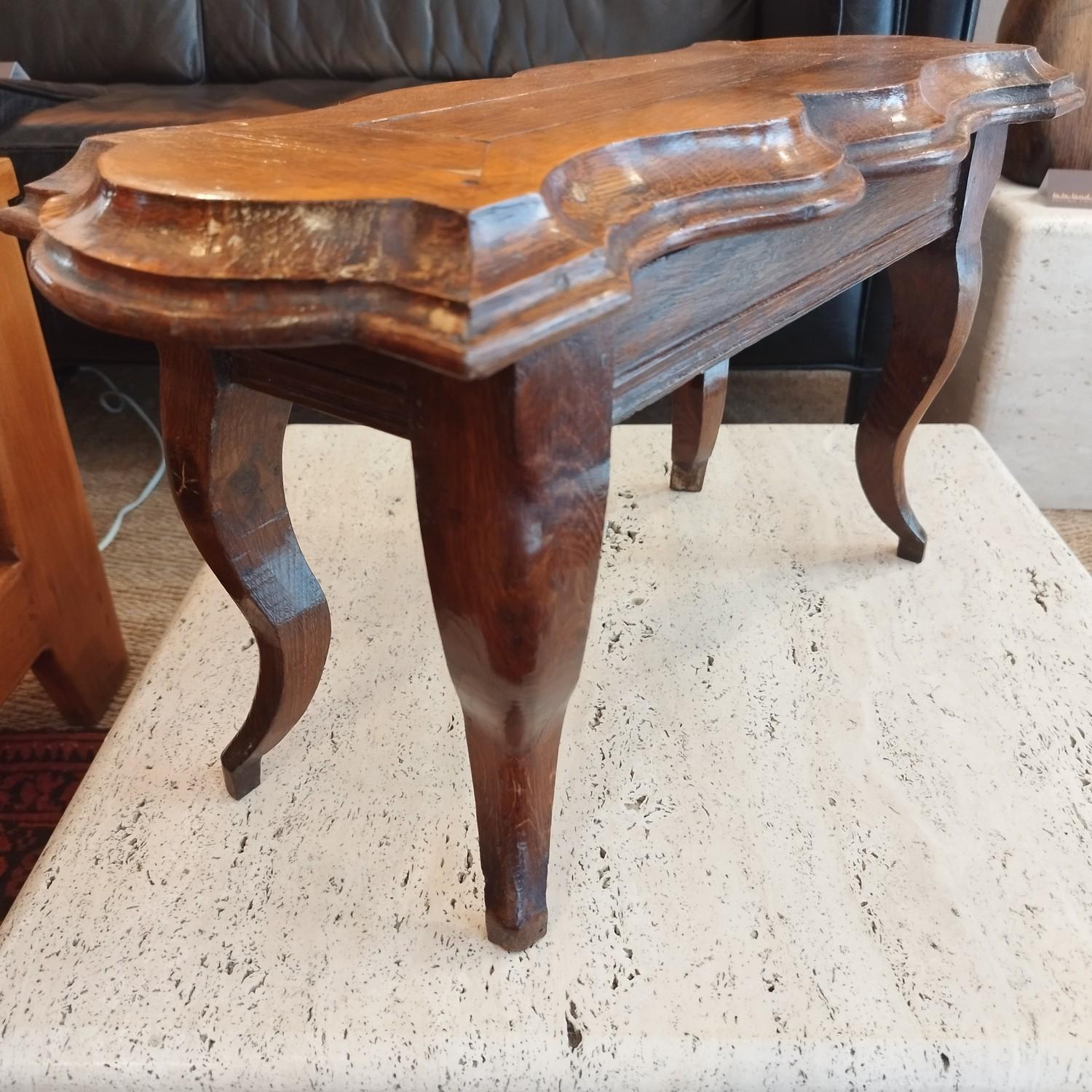 Oak Solid oak Rococo foot stall For Sale