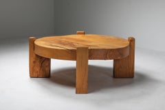 Solid Oak Round Coffee Table