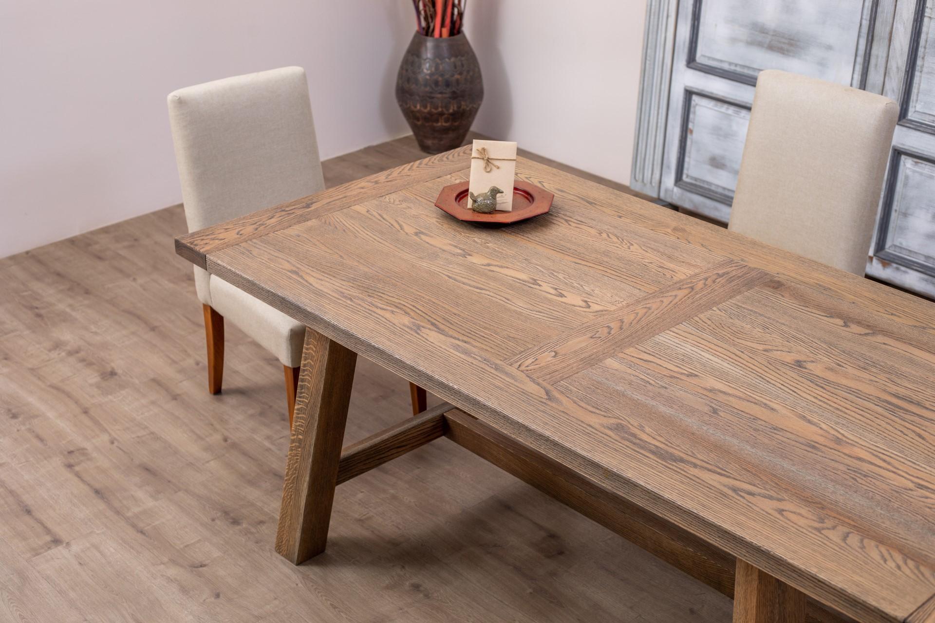 Thai Solid Oak Rustic Farmhouse Dining Table For Sale