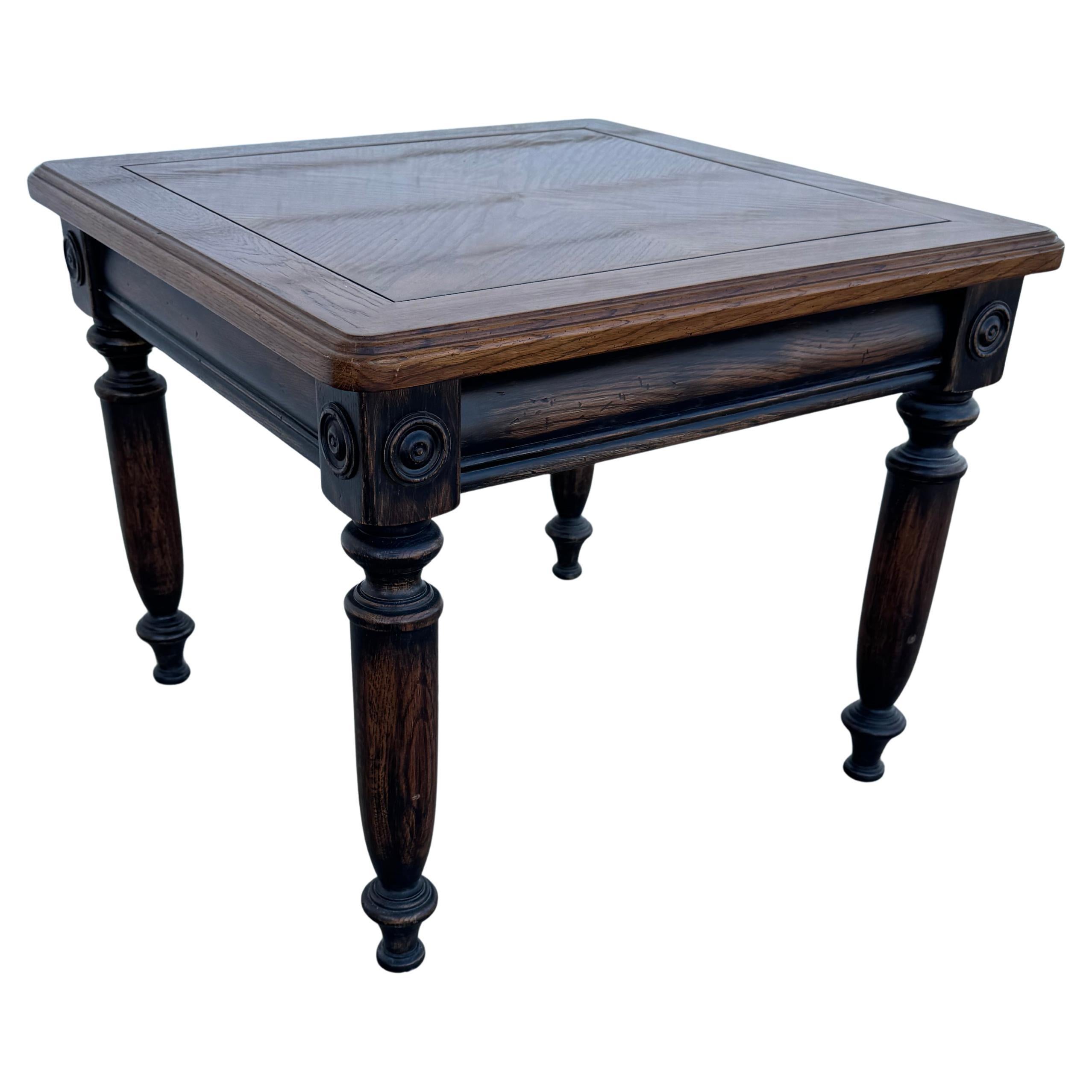 Solid Oak Rustic Side Table