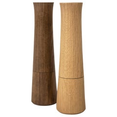 Solid Oak Salt and Pepper Mill Set