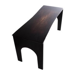 Solid Oak Sculptural Bench by Lukas Cober