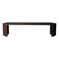 Solid Oak Sculptural Bench - Cadence by Mokko