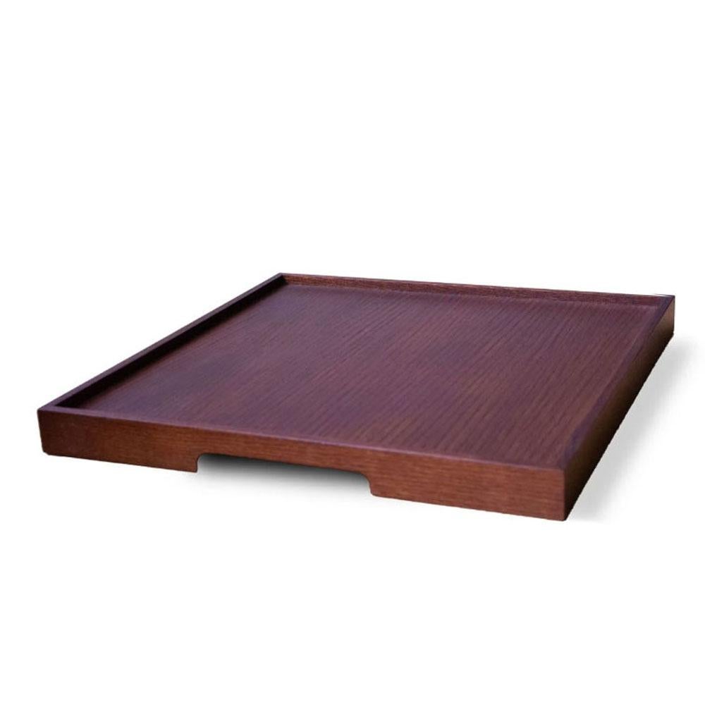 Serviertablett aus massiver Eiche - Serie EDGE, quadratisch (Handgefertigt) im Angebot